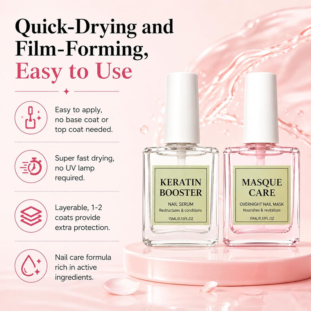 Duo Day &amp; Night Nagelpflegeöl Set,Nagelhärter Extra Stark,Nährendes Nagelöl | Nail Care Kit:1 Nagelh