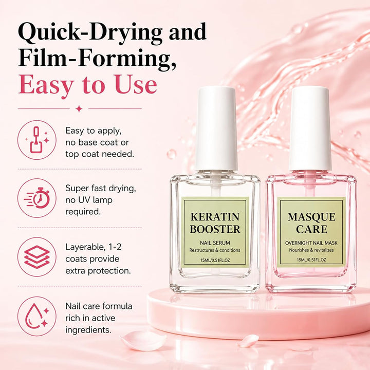 Duo Day &amp; Night Nagelpflegeöl Set,Nagelhärter Extra Stark,Nährendes Nagelöl | Nail Care Kit:1 Nagelh