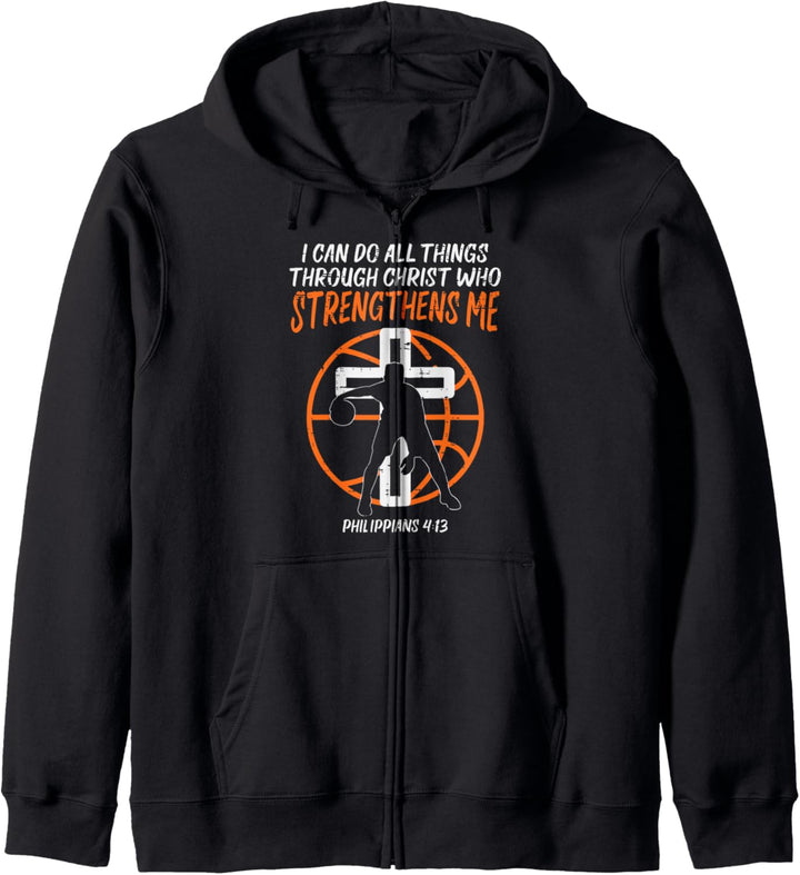 Can Do All Things Basketball Religious Christian Men Women Kapuzenjacke