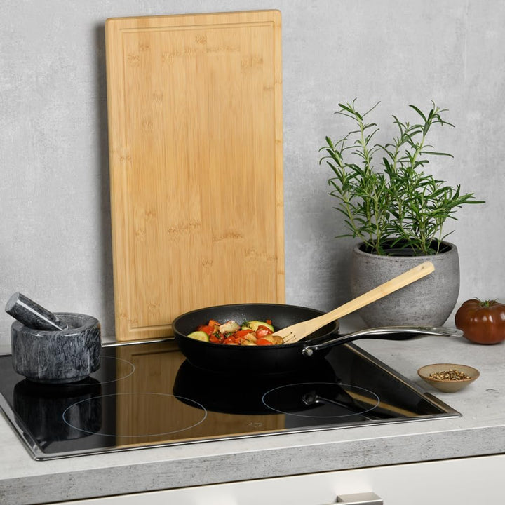 Kesper | Herdabdeckplatte, Material: FSC®-zertifizierter Bambus, Masse: 50 x 28 x 4.5 cm, Farbe: Bra