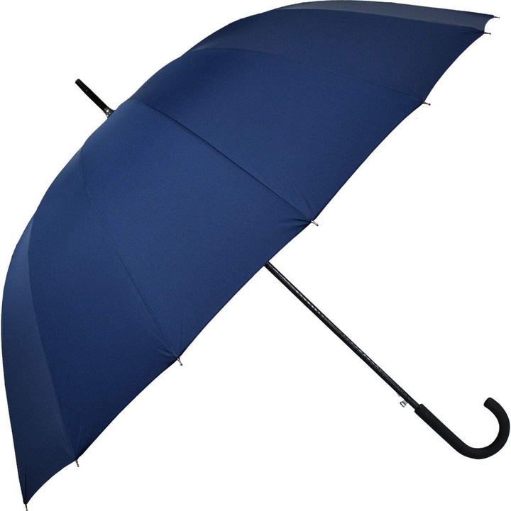 iX-brella Stockschirm 16teilig Full-Fiber Automatik - super stabil dunkel blau - 125cm Blau 125 cm,