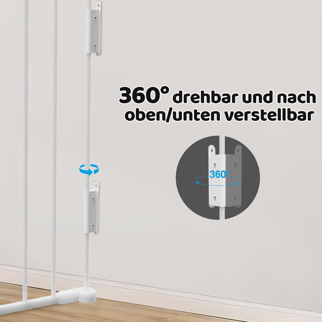 Kaminschutzgitter 310cm Metall, Ofenschutzgitter, Kinderschutzgitter 5-teilig, Absperrgitter mit Tür