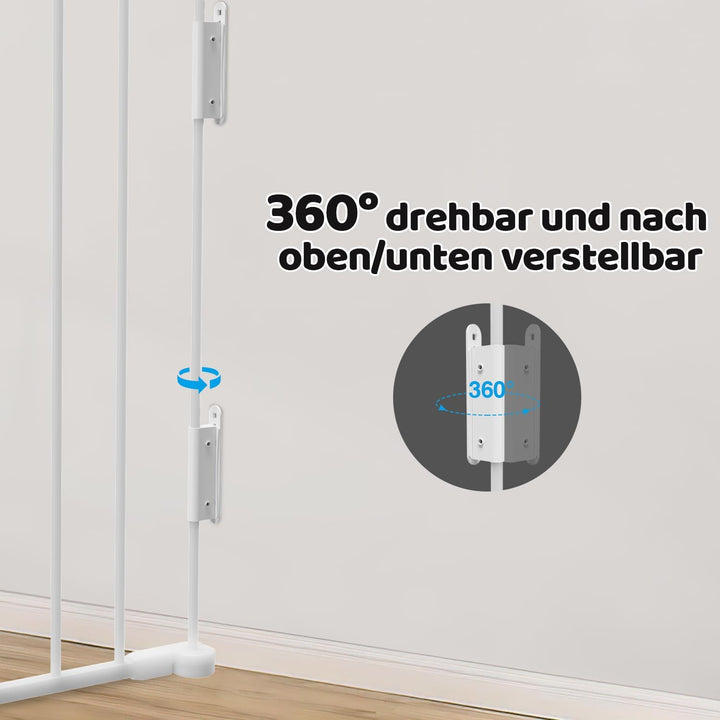 Kaminschutzgitter 310cm Metall, Ofenschutzgitter, Kinderschutzgitter 5-teilig, Absperrgitter mit Tür
