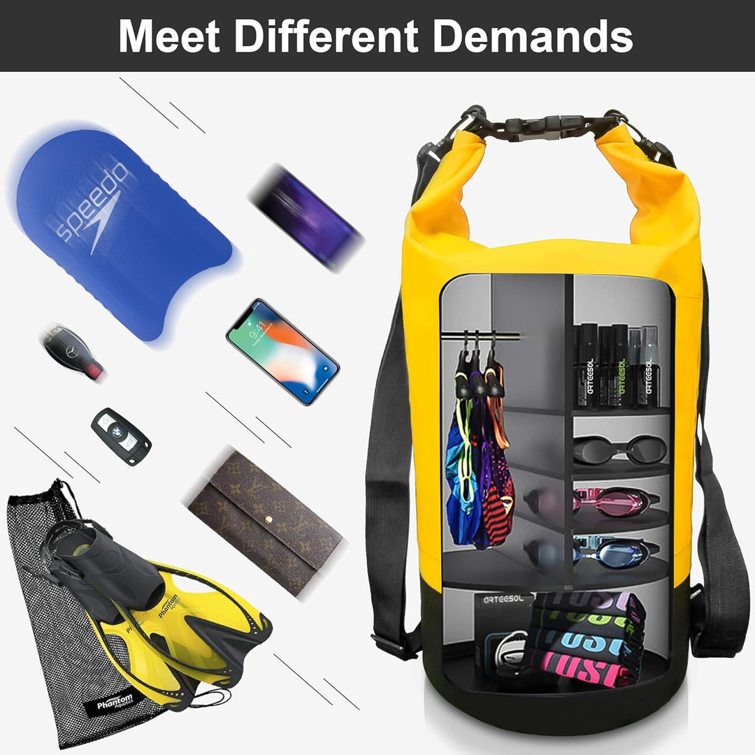 Dry Bag - 5L 10L 20L 30L Waterproof trockener Beutel/Sack wasserdichte Tasche mit Langem justierbare