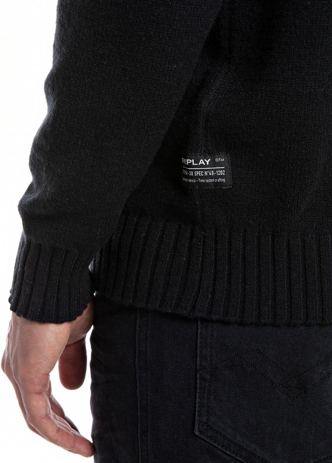 Replay Herren Pullover M 098 Black, M 098 Black