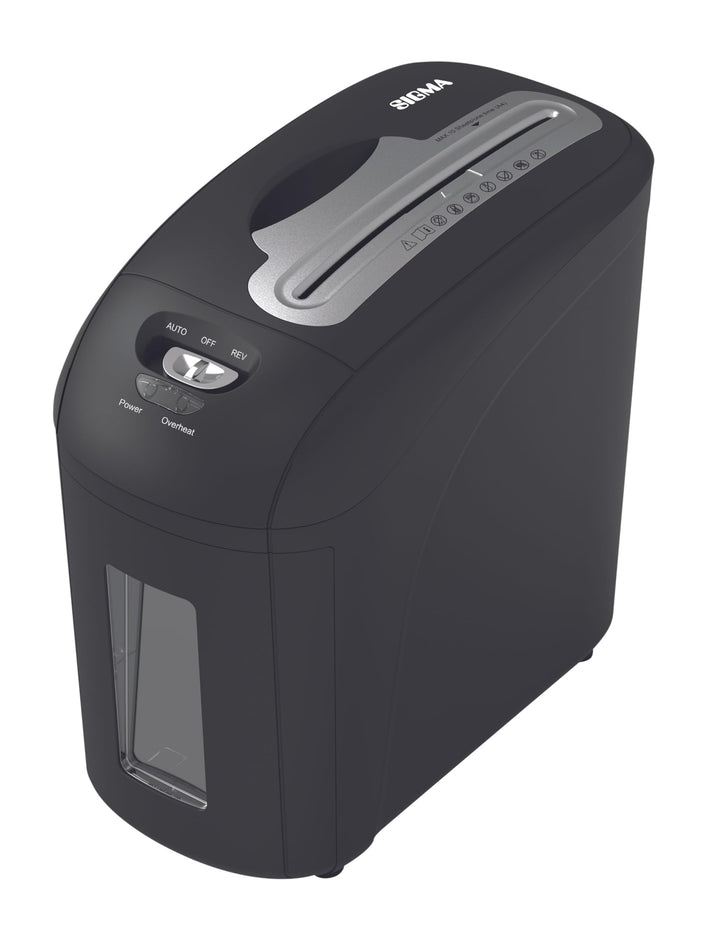 Sigma Aktenvernichter PCC 165, Kunststoff, 19.5 x 36 x 33.7 cm, mit Schiebeschalter, schwarz