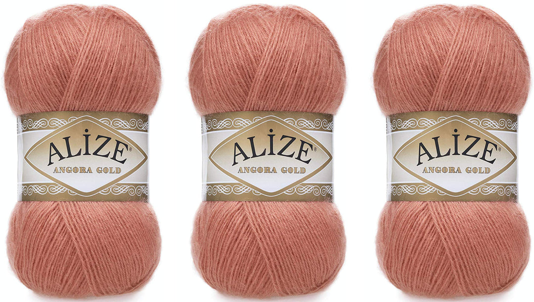 Alize Angora Goldgarn, 20 % Wolle, 80 % Acryl, 3 Skn, 300 g, 1805 Yds Faden, Häkelspitze, Handstrick