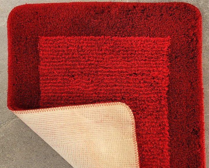 Spirella Simply Dark Red/Rot/Dunkelrot Badteppich Badematte Vorleger 55x65cm.