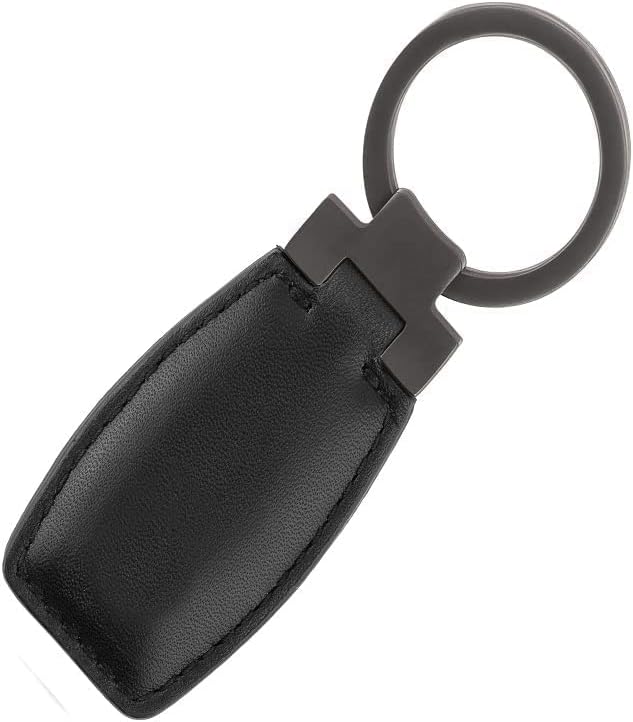 BOSS Hugo Schlüsselring Executive Gun mit Anhänger aus Leder Schwarz, Edelstahl dunkel verchromt, el