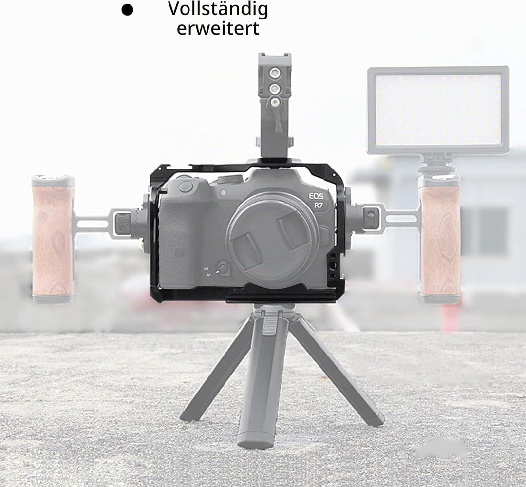 EOS R7 Kamerakäfig, EOS R7 Käfig für Canon EOS R7 Kameratasche Camera Rig Cold Shoe