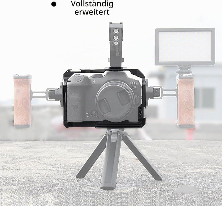 EOS R7 Kamerakäfig, EOS R7 Käfig für Canon EOS R7 Kameratasche Camera Rig Cold Shoe