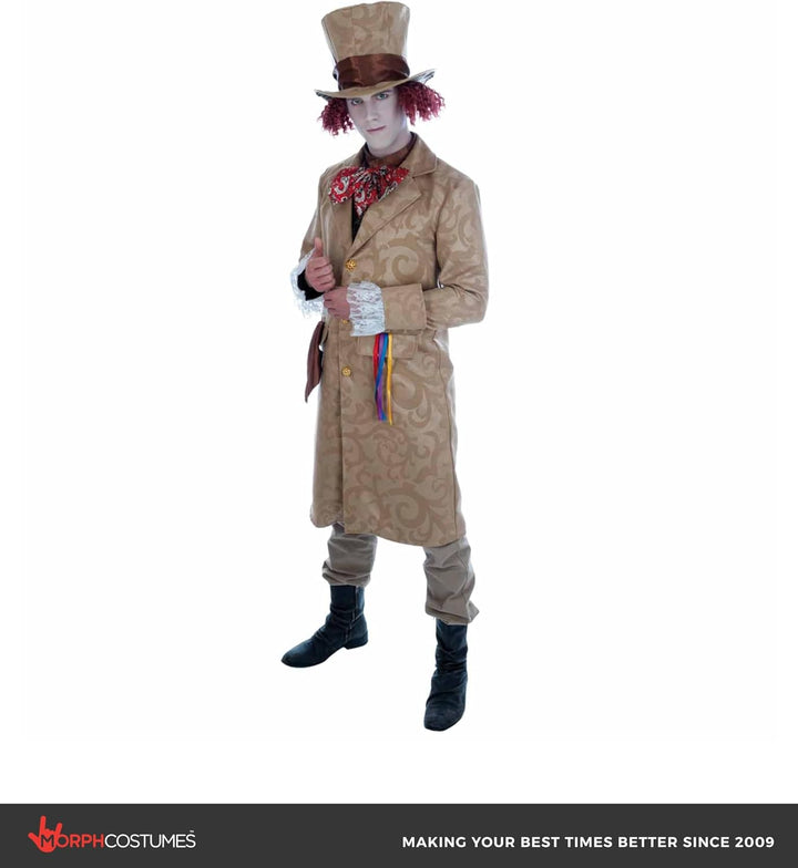 Fun Shack Kostüm Mad Hatter für Herren, Perfekt für Karneval und Fasching, Inklusive Hut und Accesso