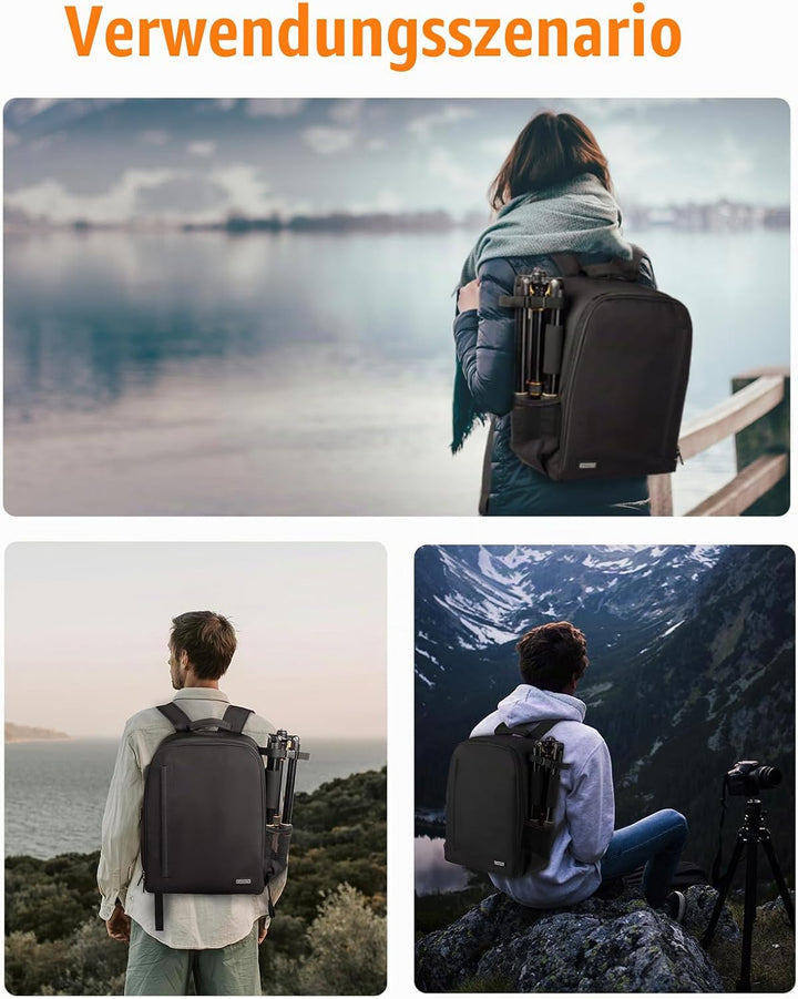 CADeN Kamerarucksack Camera Backpack Wasserabweisend Kameratasche Fototasche Kompatibel mit Sony Can