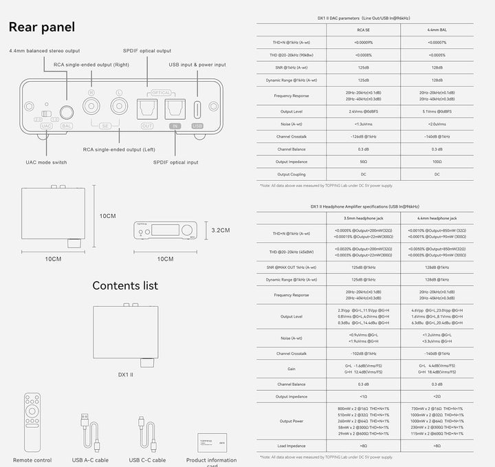 Topping DX1 II Gaming HiFi DAC-Kopfhörerverstärker – ES9039Q2M-Decoder 1000 mW × 2 vollsymmetrischer