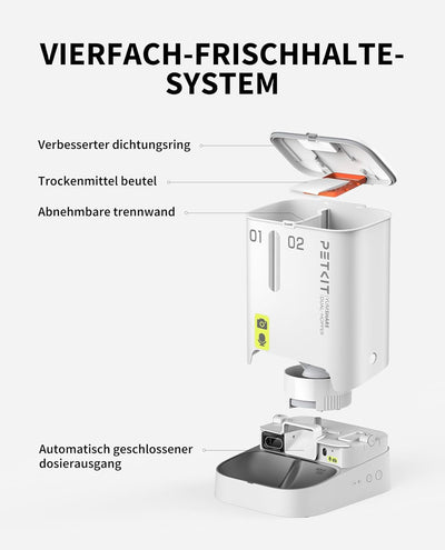PETKIT Futterautomat Katze 2 Näpfe Mit Kamera, Futterautomat Katze,5L Katzen Futterautomaten,Automat