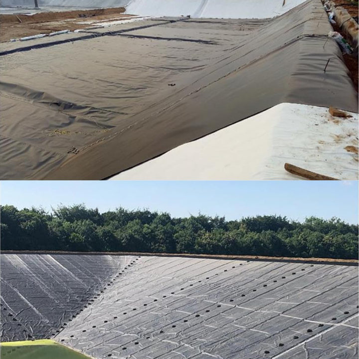 Hdpe-Teichfolie 0,5 Mm, Schwarz Wasserdicht Geomembran – StrapazierfäHig FüR Fischzucht Landwirtscha
