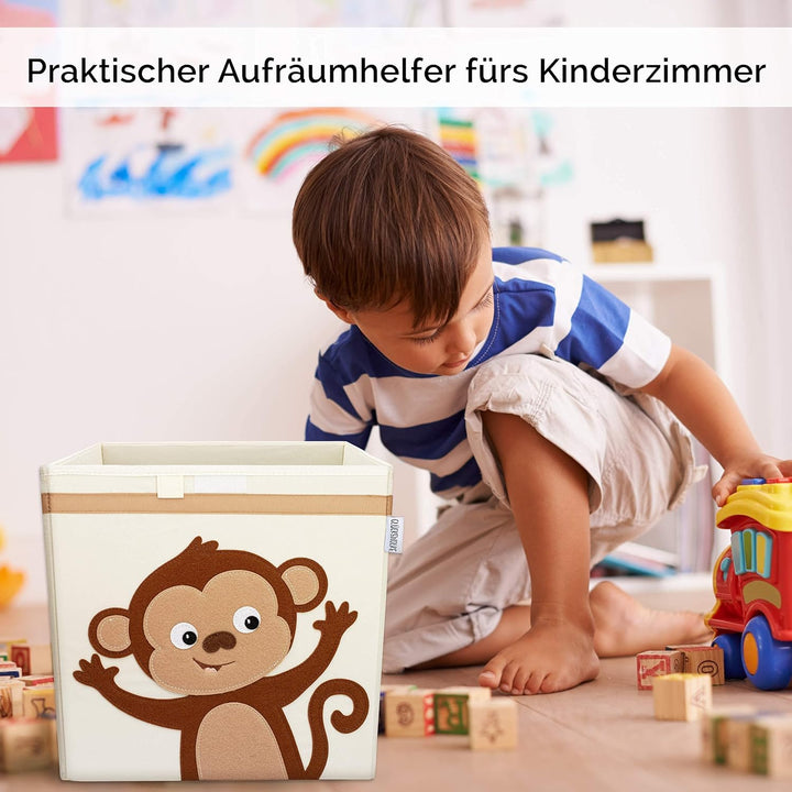 GLÜCKSWOLKE Kinder Aufbewahrungsboxen - 15 Motive I Spielzeugkiste mit Deckel für Kinderzimmer I Spi
