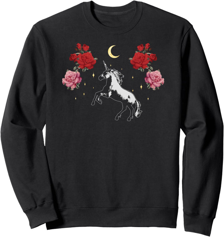 Trendy Unicorn Floral Moon Sweatshirt