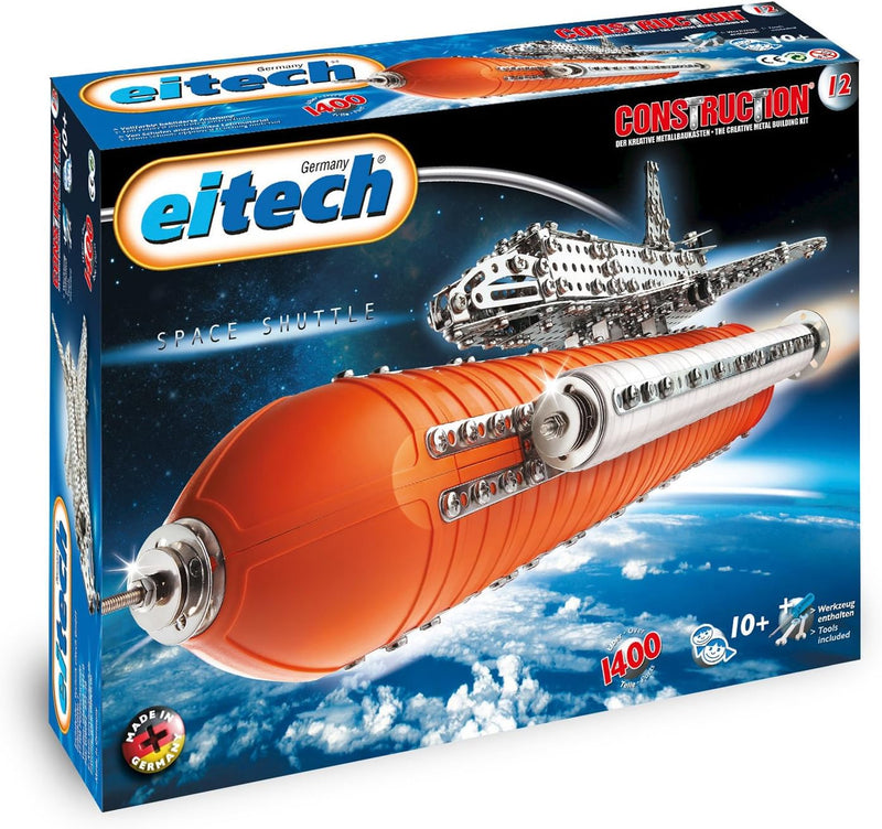 Eitech 00012 00012-Metallbaukasten-Space Shuttle Deluxe Set, 1400-teilig, Multi Color, Space Shuttle