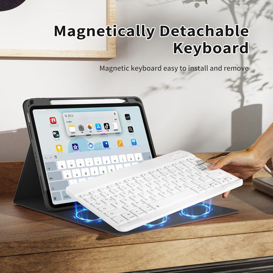 Hülle mit Tastatur für iPad Air 11 Zoll (2025 M3/2024 M2), iPad Air 5./4. Gen(2022/2020) 10.9 Zoll,