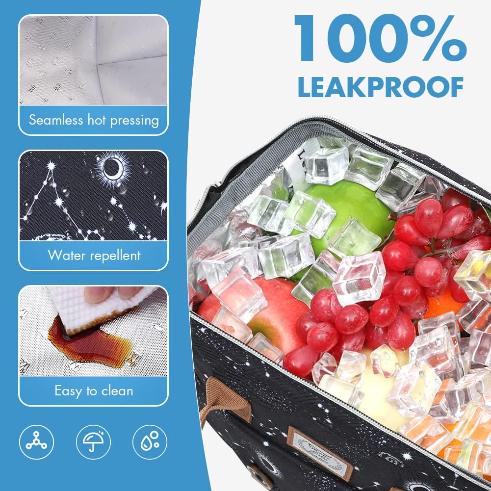 Lekesky Kühltasche Damen Lunchtasche Isolierte für Frauen Auslaufsichere weit geöffnete Lunchbox, 11