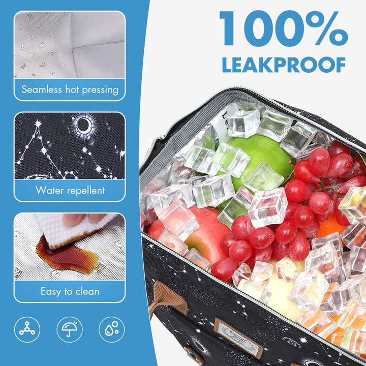 Lekesky Kühltasche Damen Lunchtasche Isolierte für Frauen Auslaufsichere weit geöffnete Lunchbox, 11