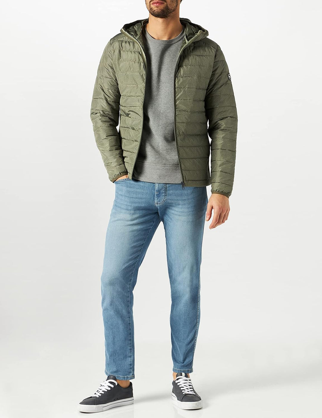 JACK & JONES Herren Jjeace Spring Puffer Hood Steppjacke mit Kapuze M Dusty Olive, M Dusty Olive