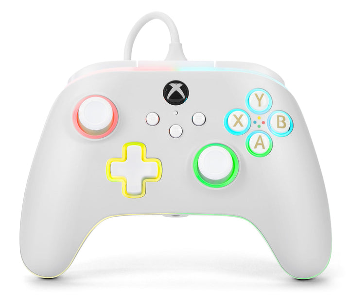 PowerA Kabelgebundener Advantage-Controller für Xbox Series X|S mit Lumectra - Weiss, Gamepad, kabel