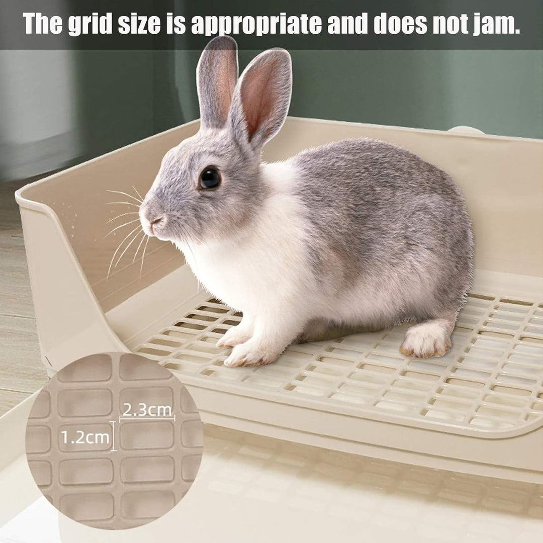 kathson grosses Kaninchenklo zum Trainieren, Töpfchen-Ecktoilette mit Schublade, grösses Klo für erw