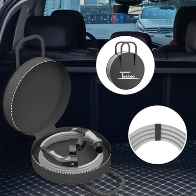 Teskee EV-Ladekabel EV-Ladegerät Typ 2 zu Typ 2 mit Anzeigeleuchten Tragbare Tasche Kompatibel mit A