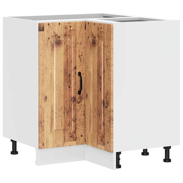 vidaXL Küchen-Eckunterschrank Kalmar Altholz-Optik Holzwerkstoff, Eckunterschrank, Küchenschrank, Kü