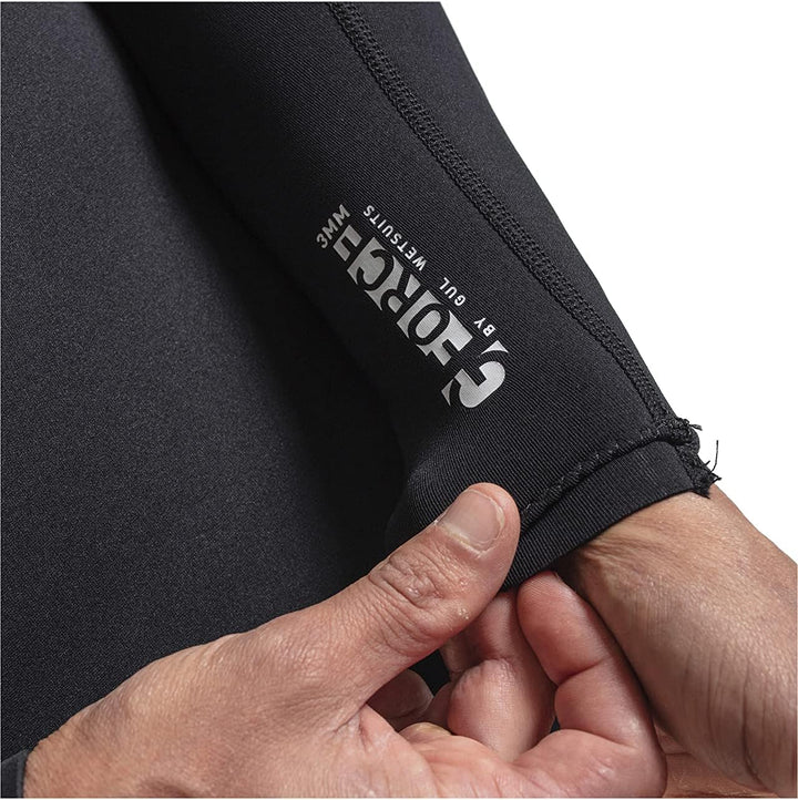 GUL Mens G-Force 3mm Back Zip Flatlock Wetsuit - Schwarz Navy Velcro® Brand Touch Fastener verstellb