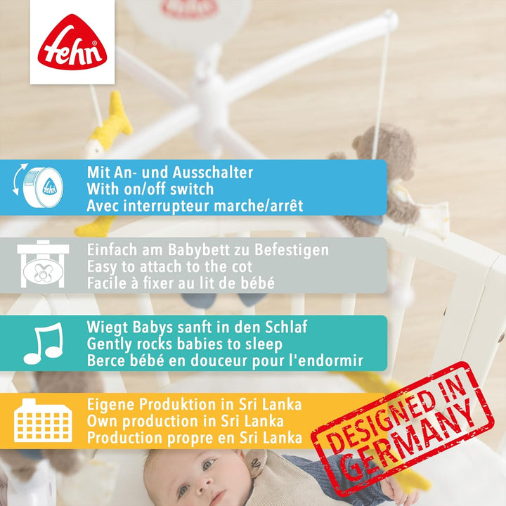 Fehn Musik-Mobile Capybara – Musikmobile mit Spieluhr Melodie "Weisst du wieviel Sternlein stehen" –