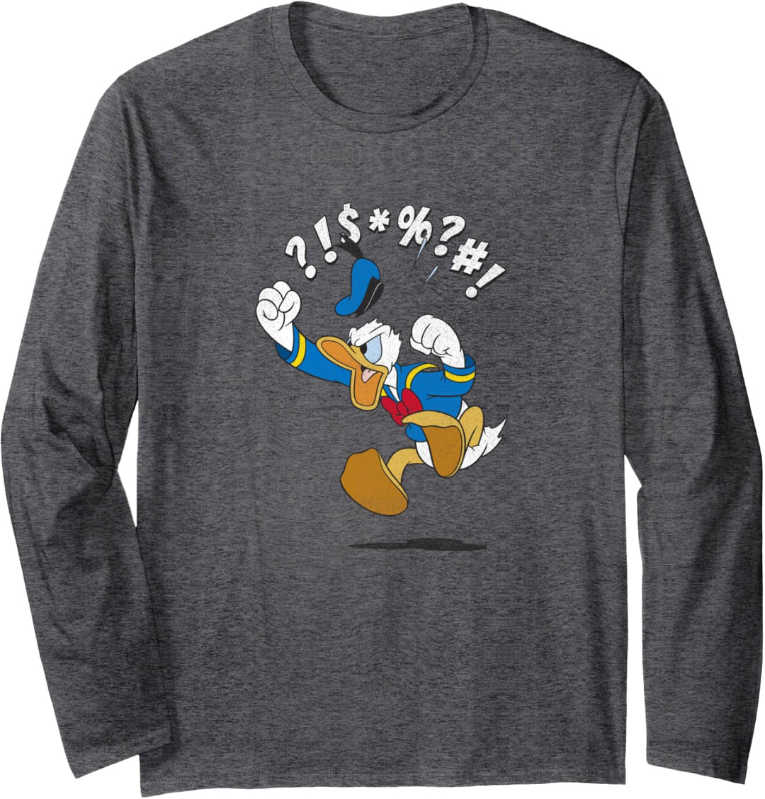 Disney Mickey And Friends Donald Angry Jump Langarmshirt