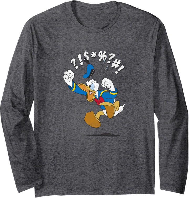 Disney Mickey And Friends Donald Angry Jump Langarmshirt