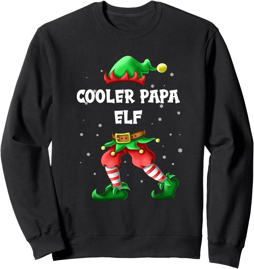 Cooler Papa Elf Partnerlook Familien Outfit Weihnachten Sweatshirt