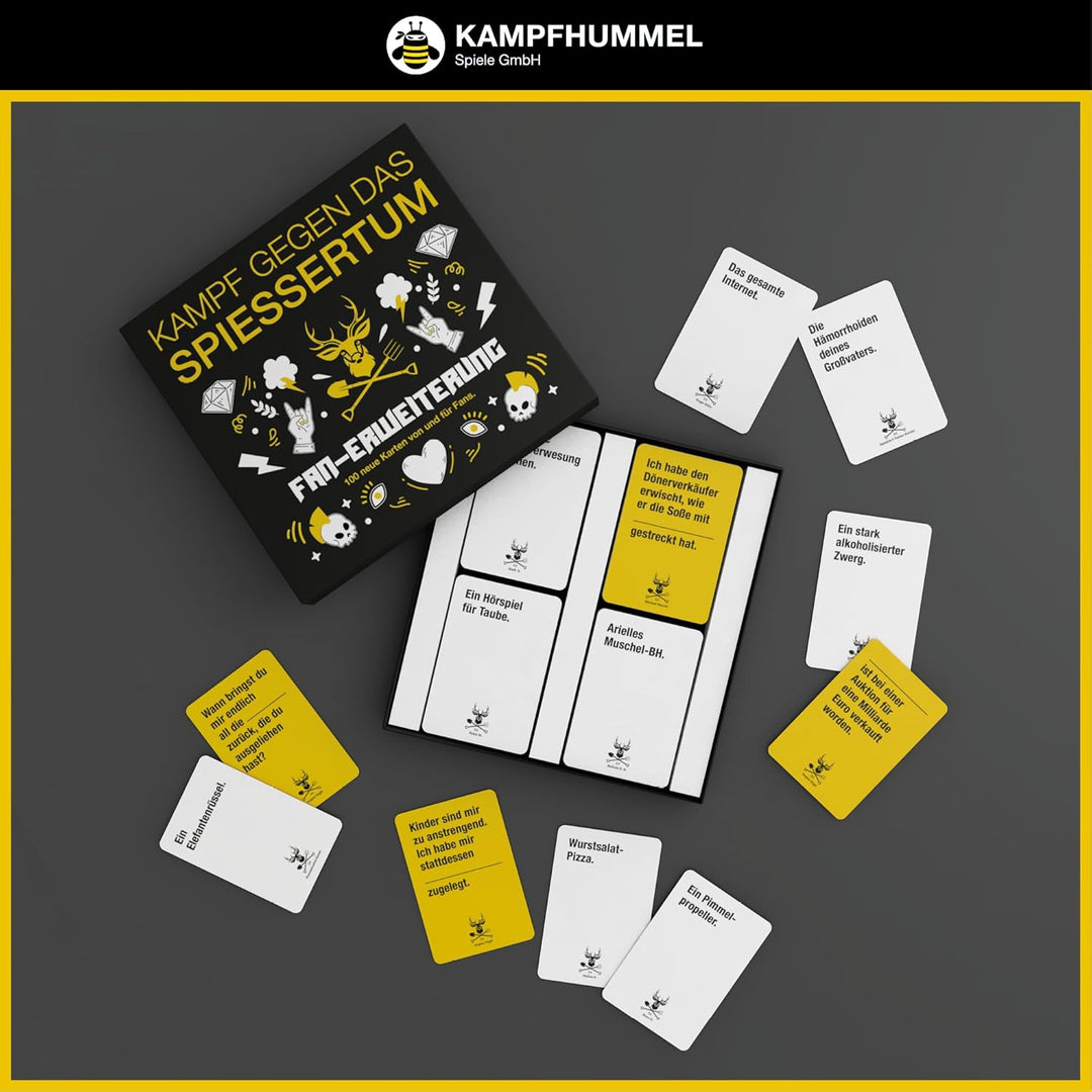 KAMPFHUMMEL Kampf gegen das Spiessertum - Fan-Erweiterung mit 100 neuen Spielkarten. Die 4. Erweiter