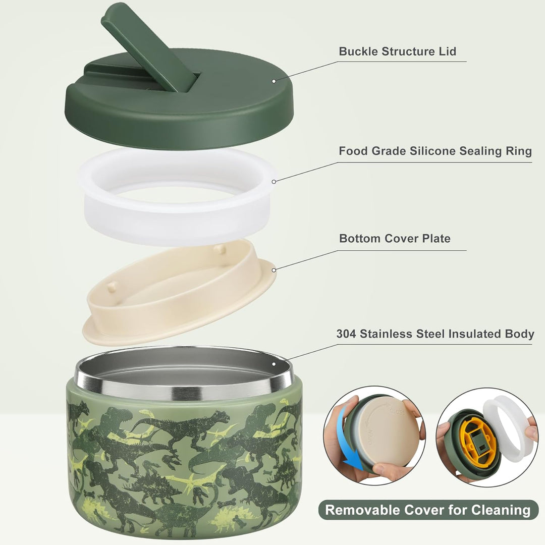 Itslife Thermobehälter für Essen 350ml, Edelstahl Warmhaltebebehälter, Auslaufsicherer Lunchbehälter