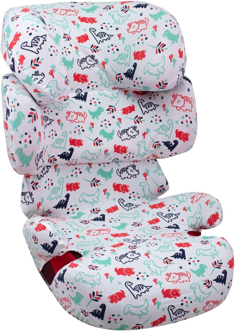 JYOKO KIDS Bezug für Autositz Kompatibel mit Cybex Solution Fix (Dino Party), Dino Party