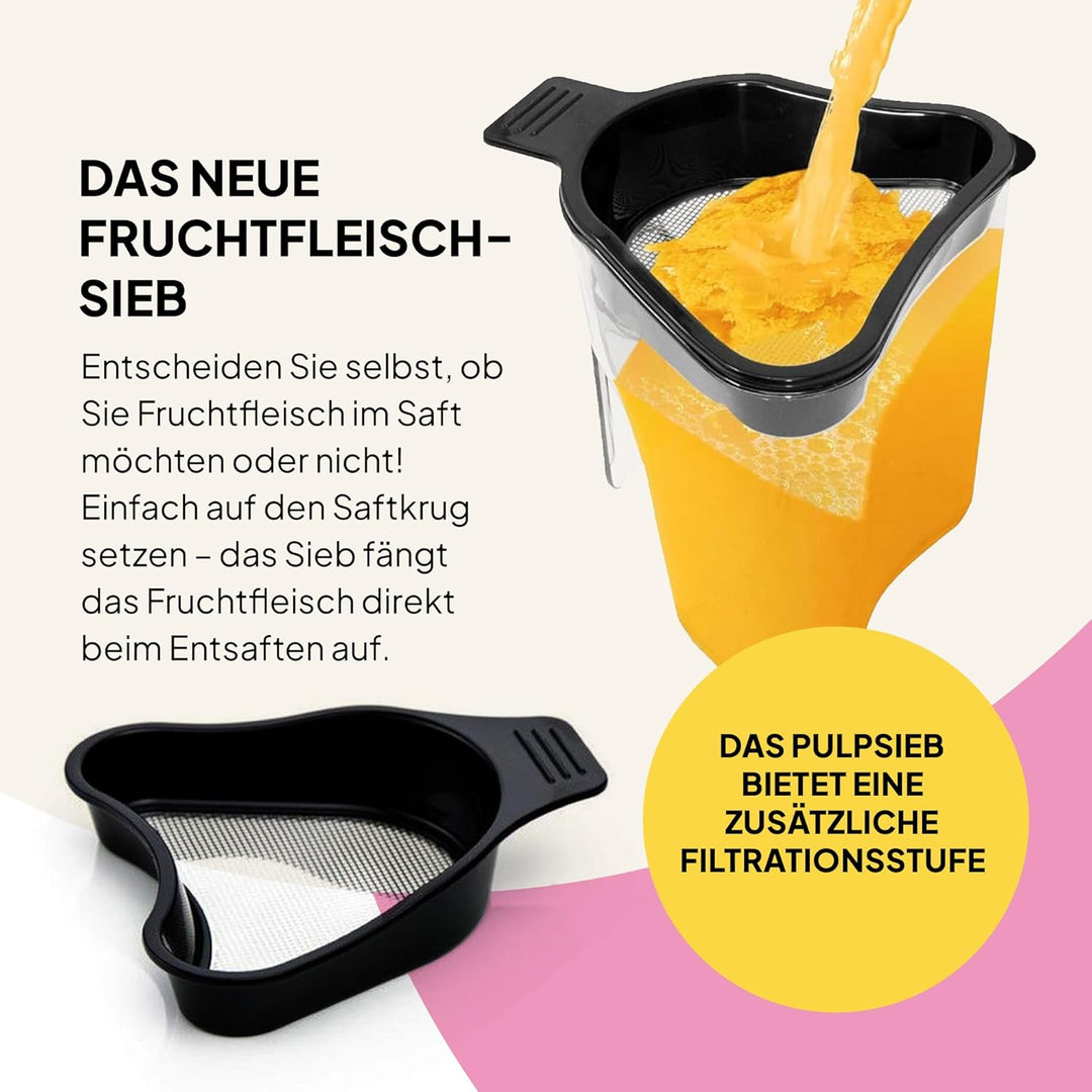 Fridja Leistungsstarker Mastixierpresse für ganze Früchte und Gemüse, Sorbet, Eiscreme, 75-mm-Futter