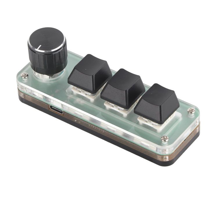 ASHATA 3-Tasten-Makro-Pad, RGB-Hintergrundbeleuchtung, OSU-Tastatur, Programmierbare -Tastatur, Mult