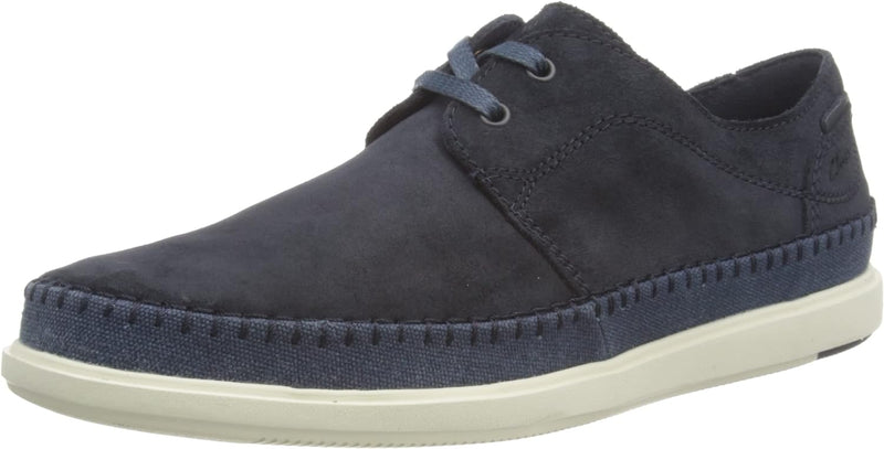 Clarks Herren Bratton Lo Boat Shoe 39.5 EU Navy Suede, 39.5 EU Navy Suede