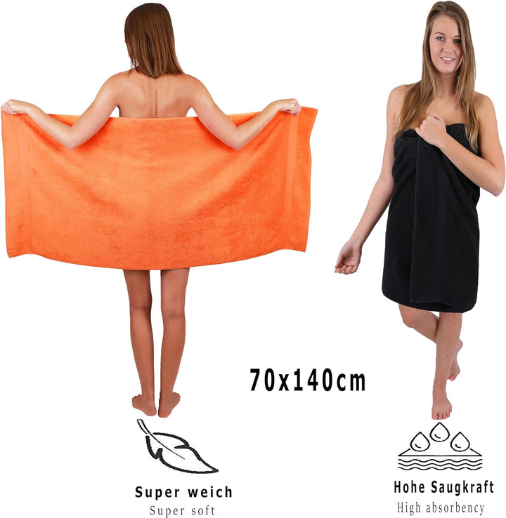 Betz 10-TLG. Handtuch-Set Premium 100% Baumwolle 2 Duschtücher 4 Handtücher 2 Gästetücher 2 Waschhan