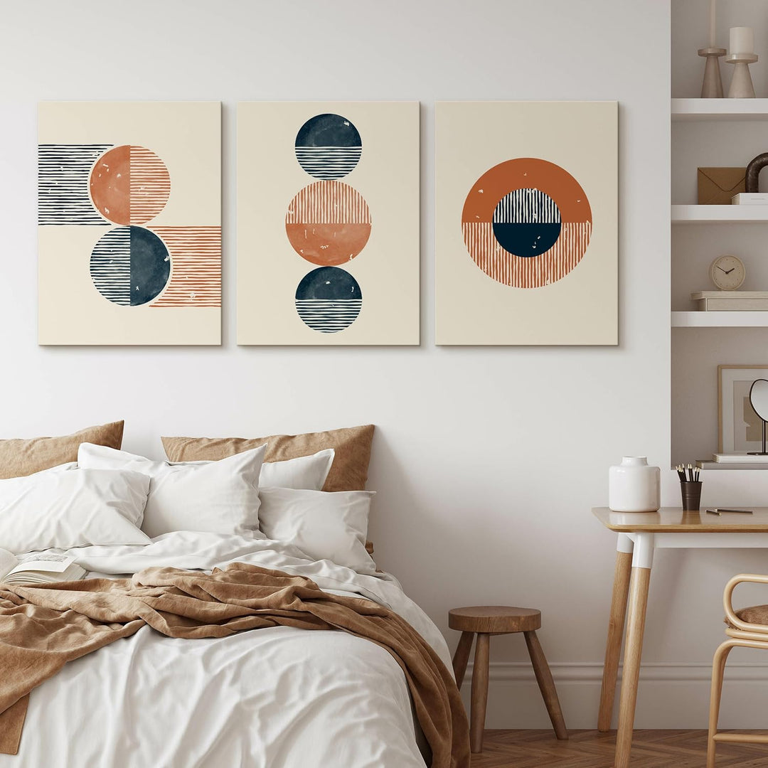 Muralo - Wandbilder Set - Leinwand Bilder Set Aufhängefertig - Bilder für Wohnzimmer Schlafzimmer -