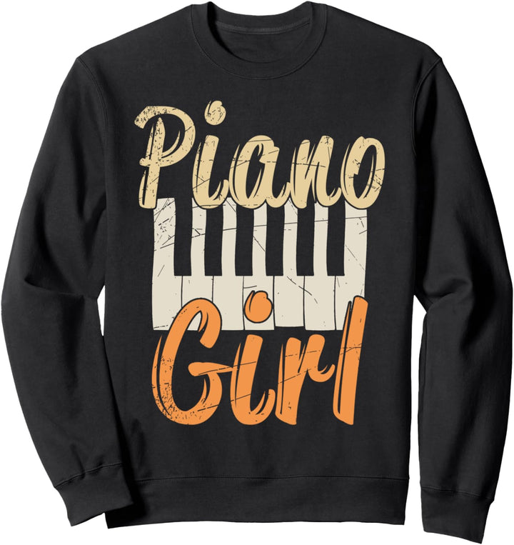 Klavier Mädchen Klavierspieler Piano Keyboard Pianist Sweatshirt