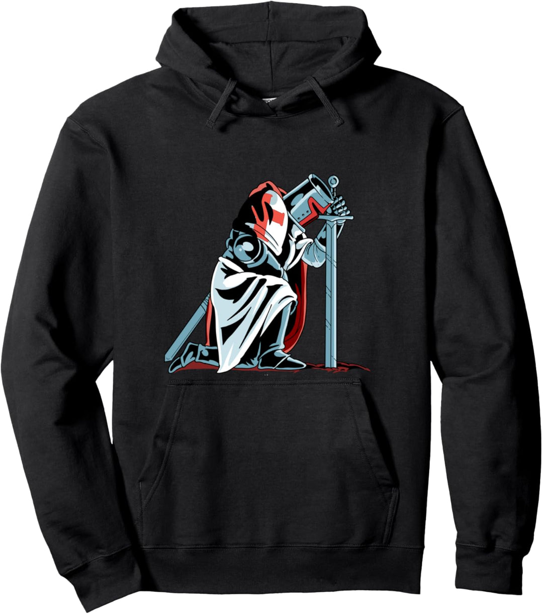 Ritter Templer kniend Geschenk Ritter Templer Pullover Hoodie