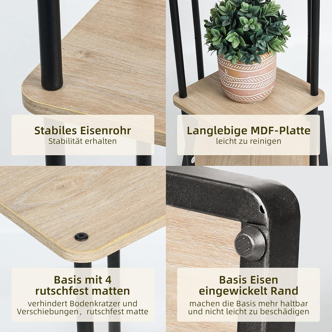 Ribelli 5 Etagen Pflanzenständer, Blumenständer 106 cm, Blumentreppe Blumenregal Pflanzentreppe aus