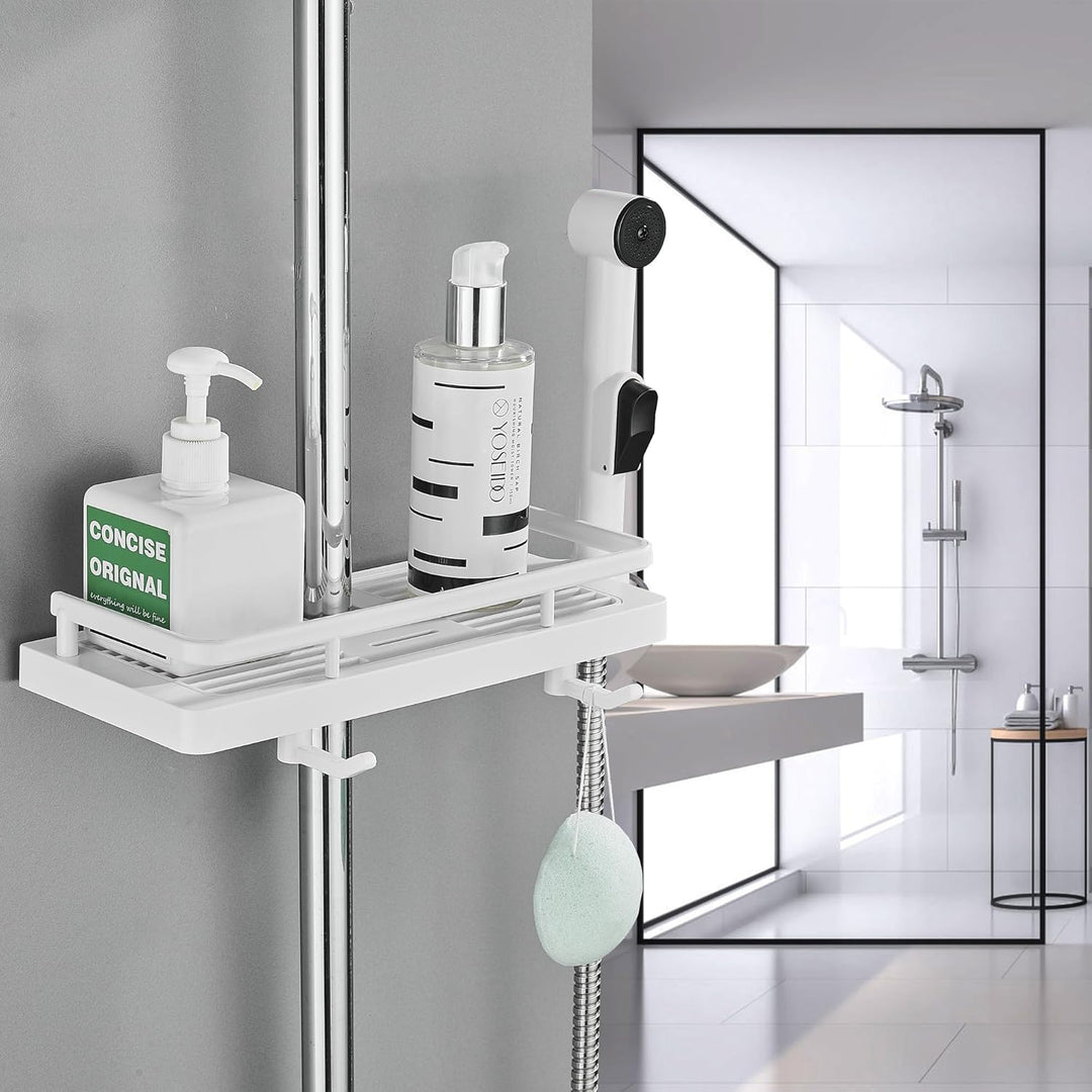 Hoomtaook Duschablage für Duschstange Dusche Caddy ohne Bohren Aufhängen Dusche Regale Zubehör Halte