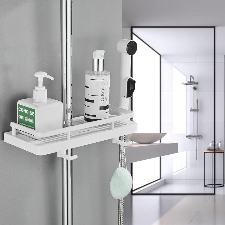 Hoomtaook Duschablage für Duschstange Dusche Caddy ohne Bohren Aufhängen Dusche Regale Zubehör Halte
