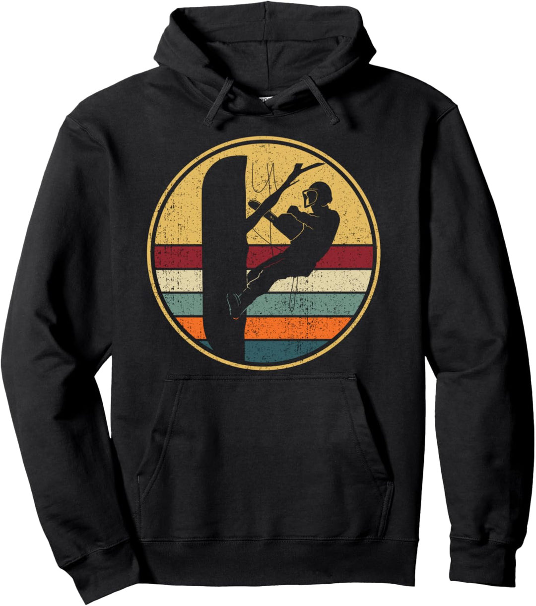 Retro Baumklettern Baumpfleger - Vintage Arborist Pullover Hoodie
